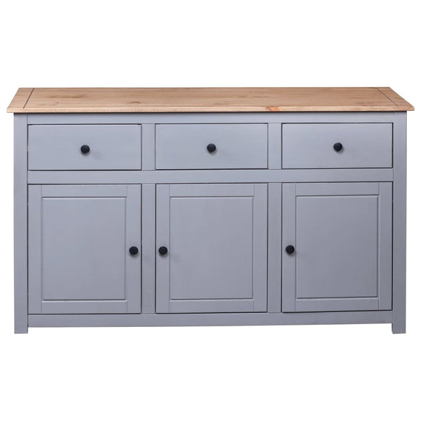 vidaXL Sideboard Grey 135x40x80 cm Pinewood Panama