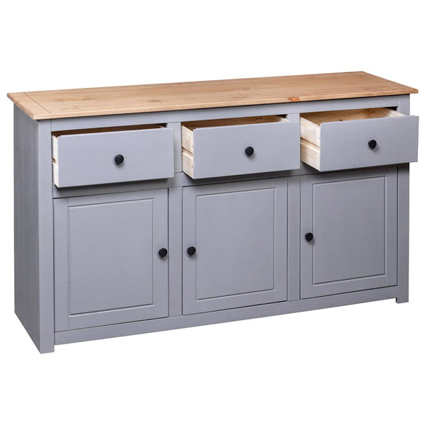vidaXL Sideboard Grey 135x40x80 cm Pinewood Panama