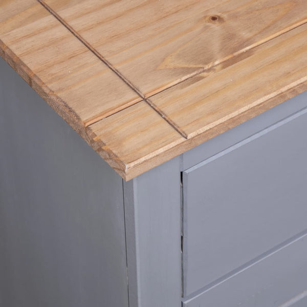 vidaXL Sideboard Grey 135x40x80 cm Pinewood Panama
