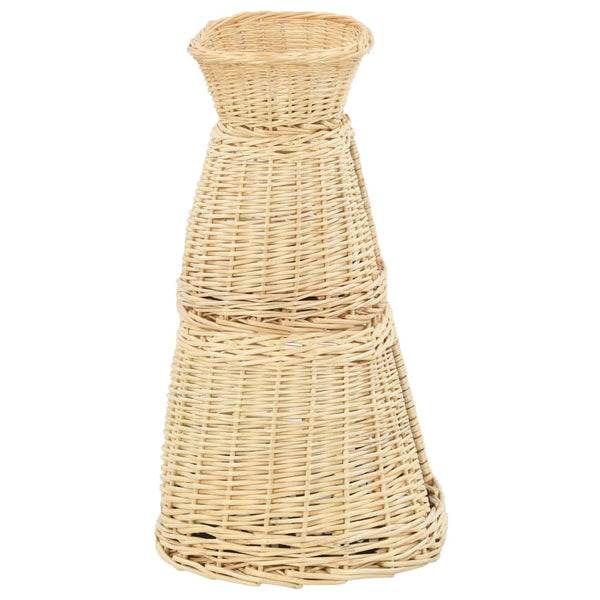 vidaXL 3-Piece Cat Basket Set with Cushions 47 x 34 x 60 cm Natural Willow