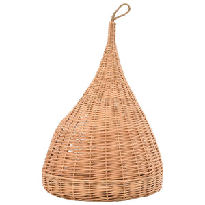 vidaXL Cat House with Cushion 40x60 cm Natural Willow Tipi