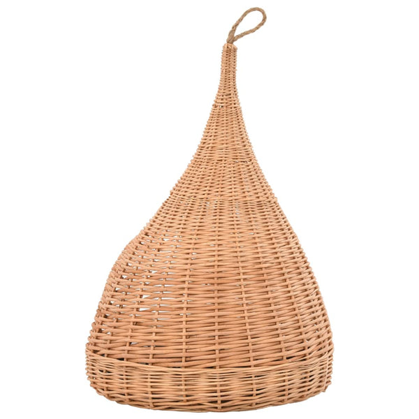 vidaXL Cat House with Cushion 40x60 cm Natural Willow Tipi