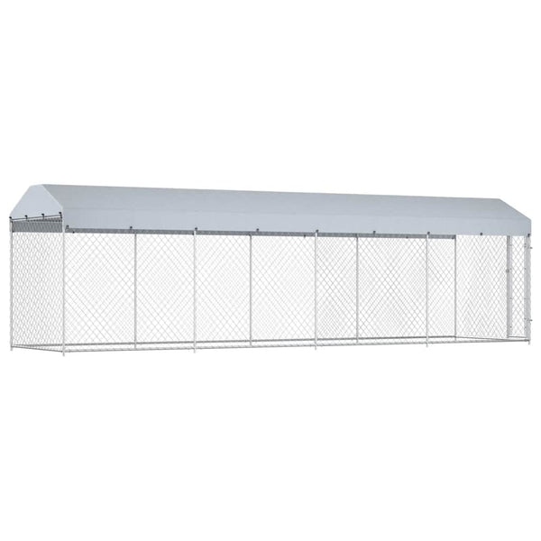 Outdoor-Hundezwinger mit Überdachung 760x190x225 cm