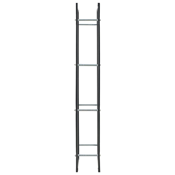 vidaXL Log Rack Black 50 x 20 x 150 cm Steel