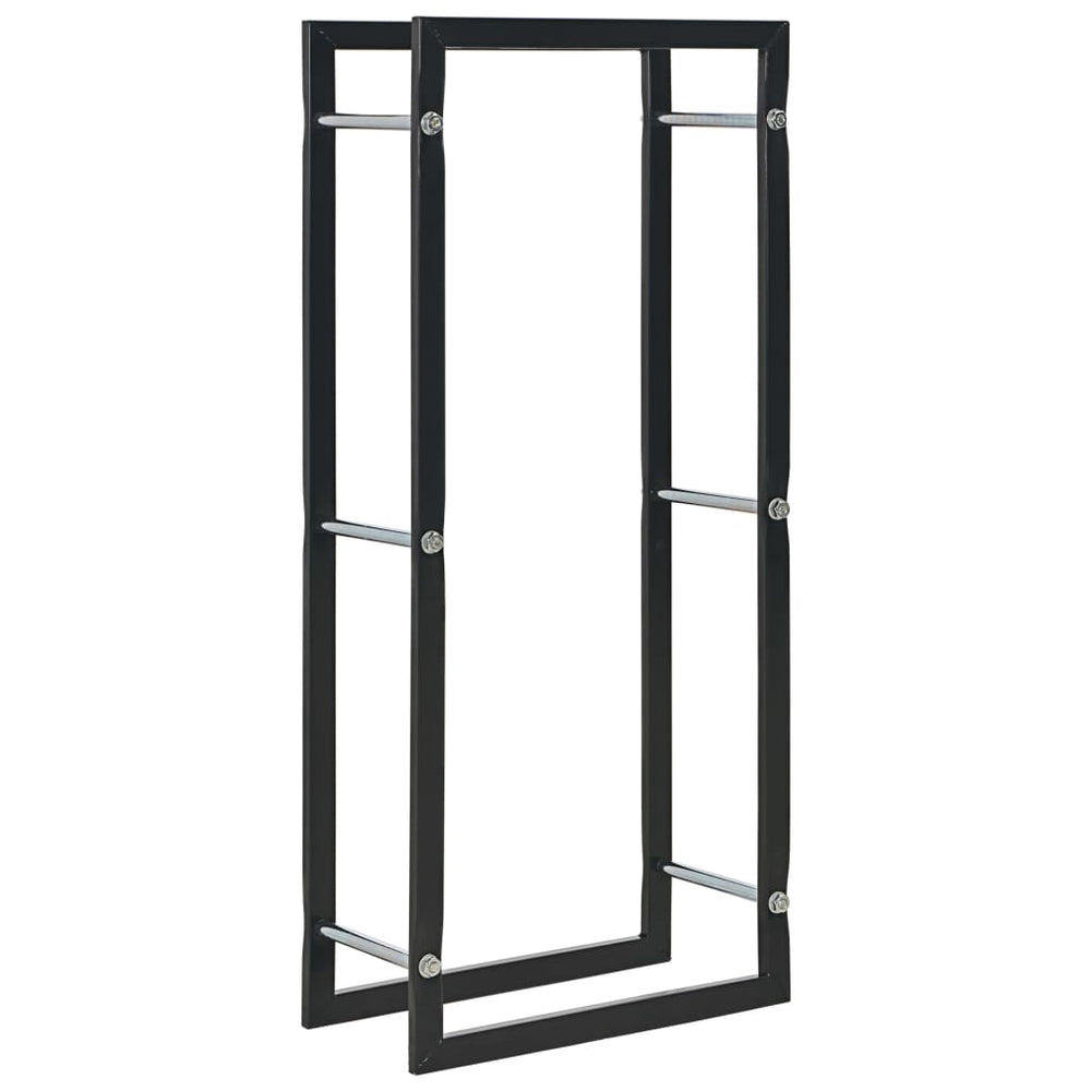 vidaXL Firewood Rack Black 44 x 20 x 100 cm Steel
