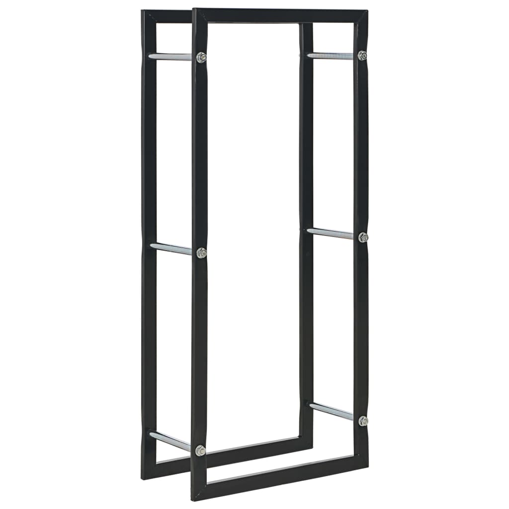 vidaXL Firewood Rack Black 44 x 20 x 100 cm Steel