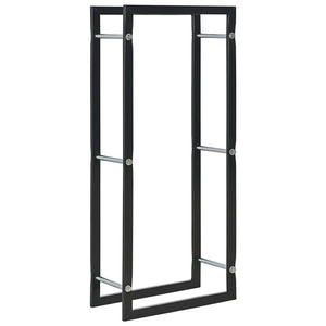 vidaXL Firewood Rack Black 44 x 20 x 100 cm Steel