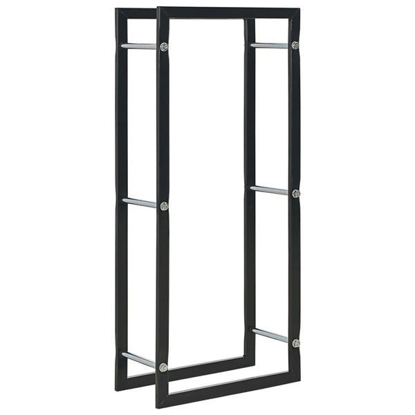 vidaXL Firewood Rack Black 44 x 20 x 100 cm Steel