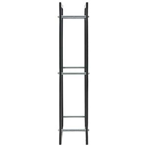 vidaXL Firewood Rack Black 44 x 20 x 100 cm Steel