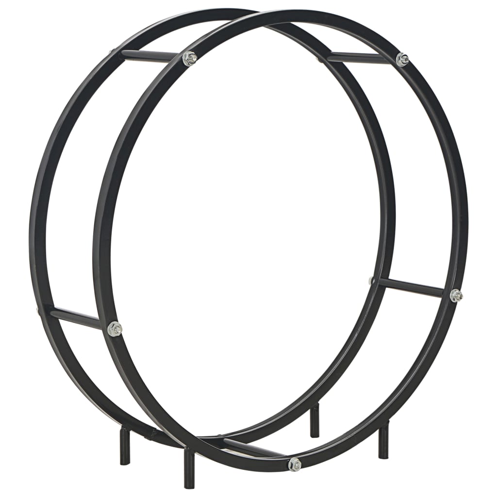vidaXL Firewood Rack Black 70 x 20 x 70 cm Steel