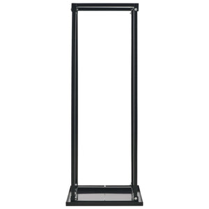 vidaXL Firewood Rack with Base Black 37 x 37 x 113 cm Steel