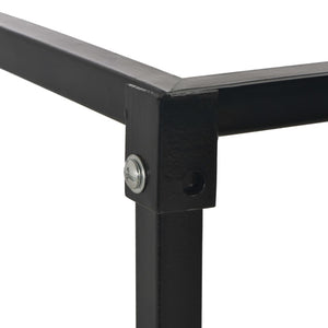 vidaXL Firewood Rack with Base Black 37 x 37 x 113 cm Steel