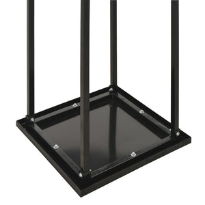 vidaXL Firewood Rack with Base Black 37 x 37 x 113 cm Steel