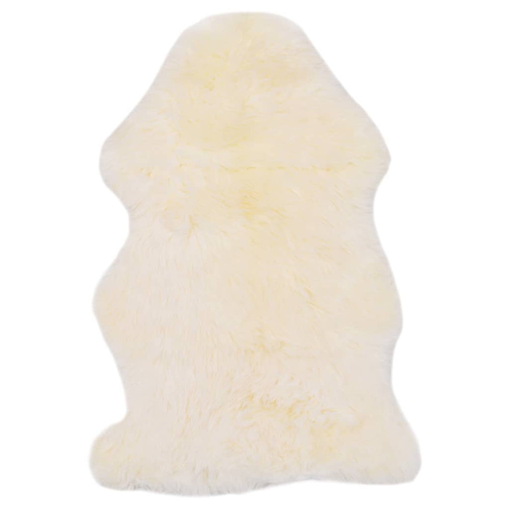 vidaXL Sheepskin Rug 60x90 cm White