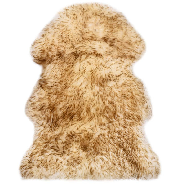 vidaXL Sheepskin Rug 60x90 cm Brown Melange