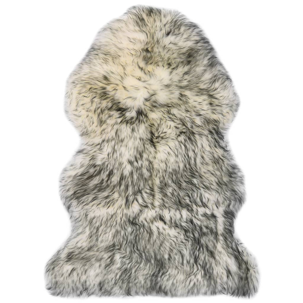vidaXL Sheepskin Rug 60x90 cm Dark Grey Mélange