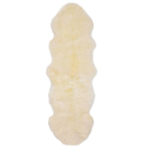 vidaXL Sheepskin Rug 60x180 cm White