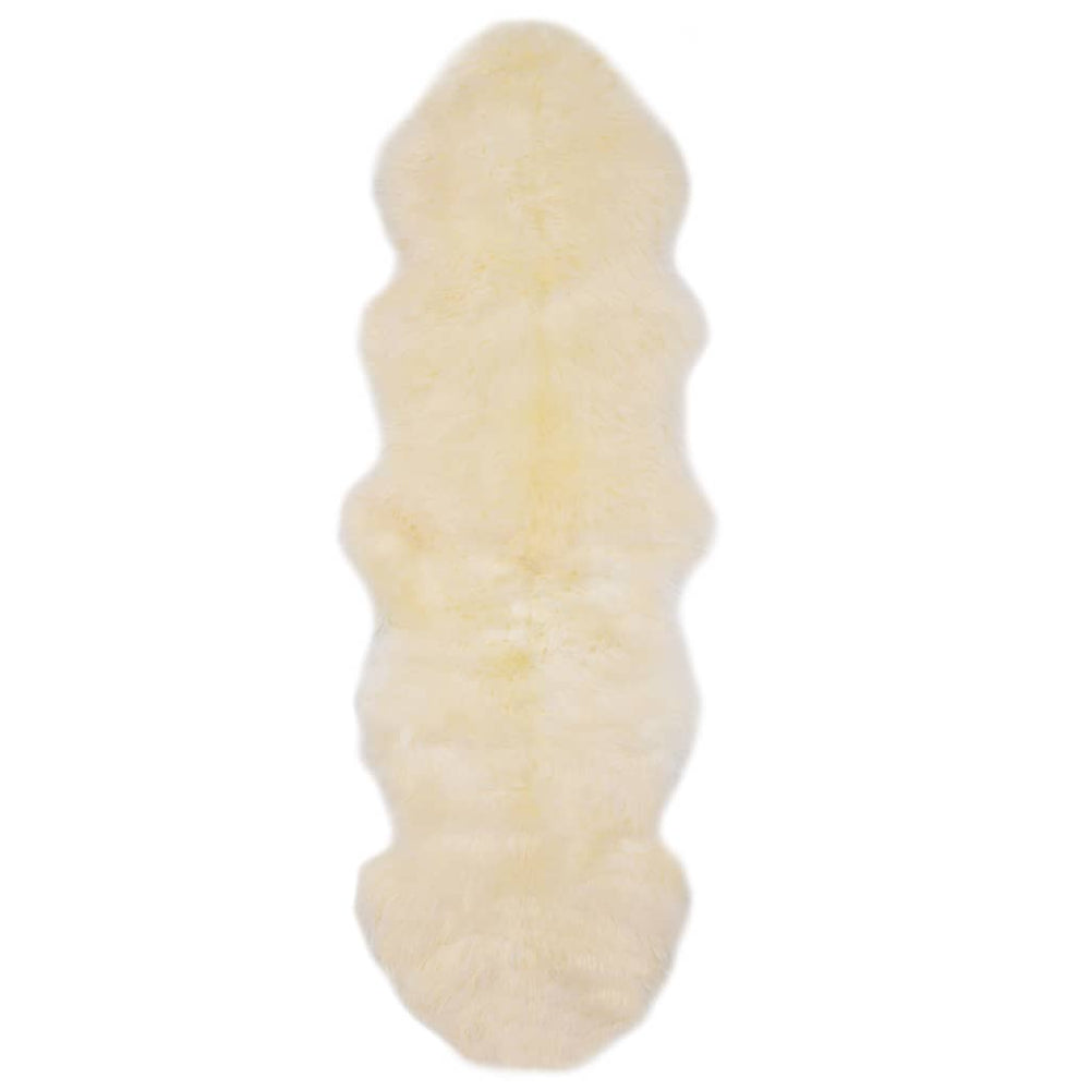 vidaXL Sheepskin Rug 60x180 cm White