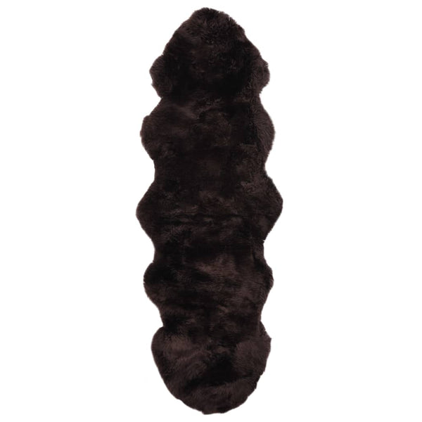vidaXL Sheepskin Rug 60x180 cm Brown