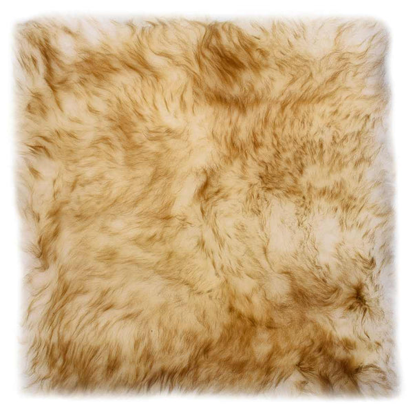 vidaXL Seat Cushions 2 pcs. Brown Melange 40x40 cm Real Sheepskin