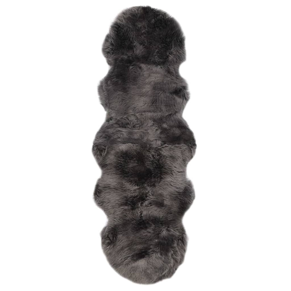 vidaXL Sheepskin Rug 60x180 cm Light Grey