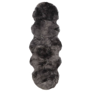 vidaXL Sheepskin Rug 60x180 cm Light Grey