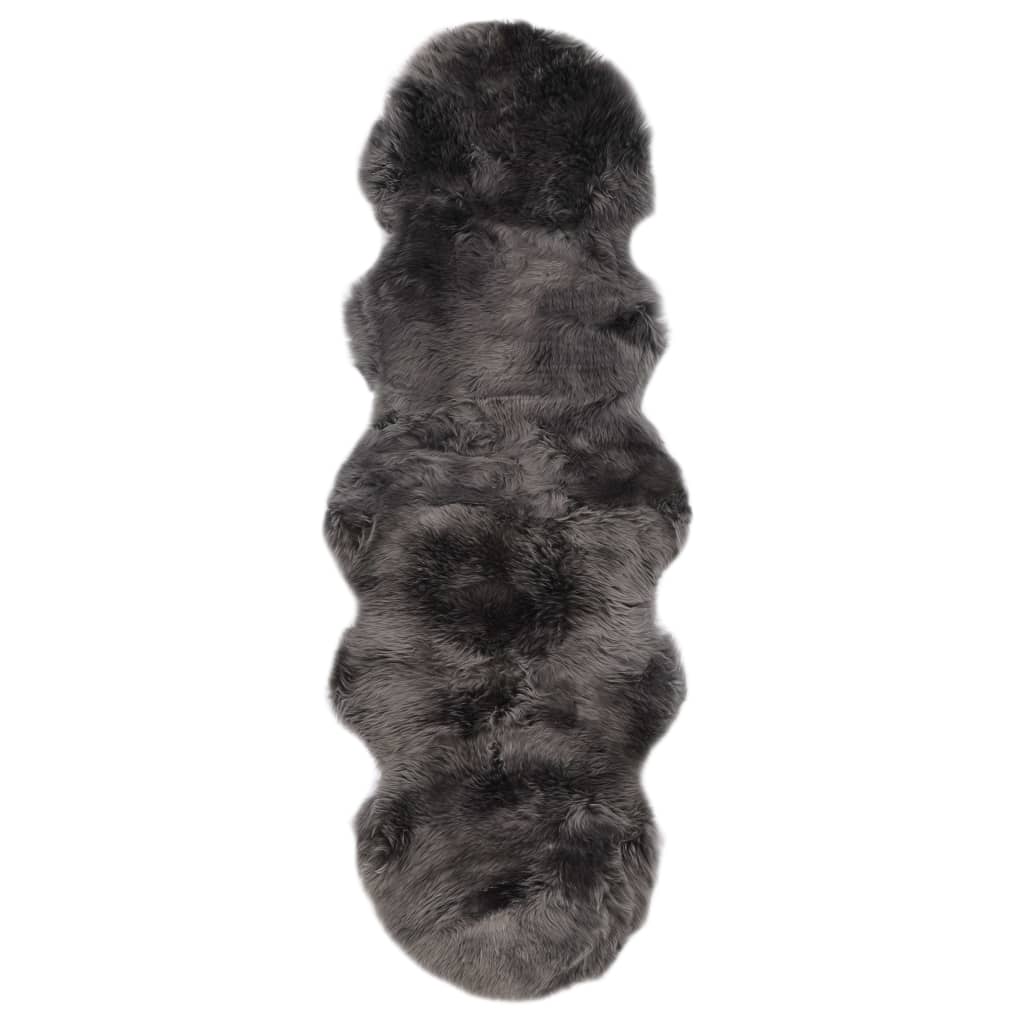 vidaXL Sheepskin Rug 60x180 cm Light Grey