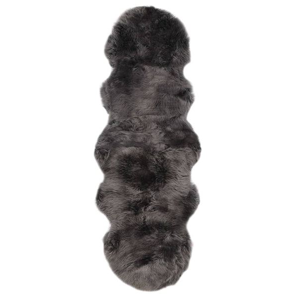 vidaXL Sheepskin Rug 60x180 cm Light Grey