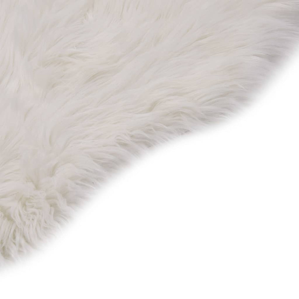 vidaXL Rug 60x90 cm Artificial Sheepskin White