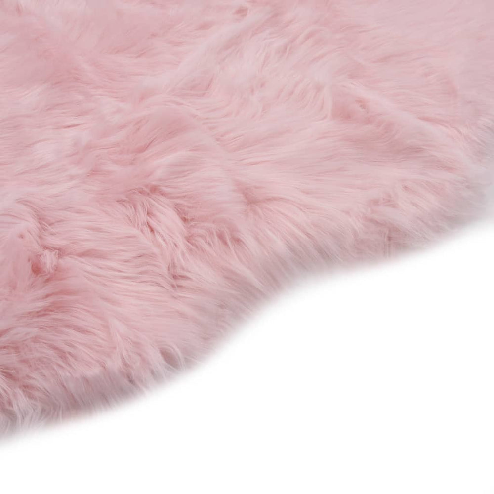 vidaXL Rug 60x90 cm Faux Sheepskin Pink
