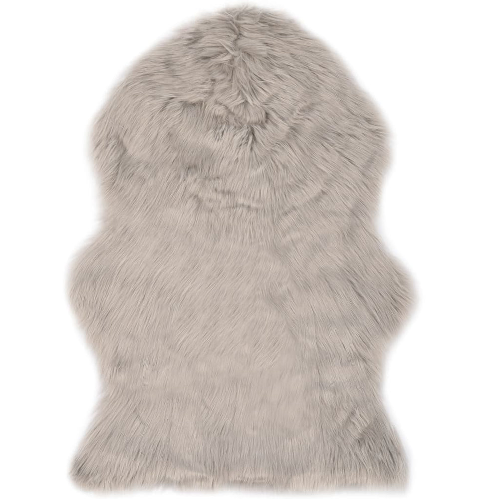 vidaXL Rug 60x90 cm Faux Sheepskin Light Gray