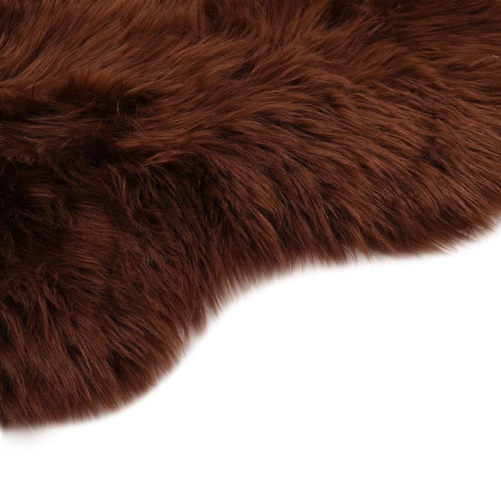 vidaXL Rug 60x90 cm Faux Sheepskin Brown