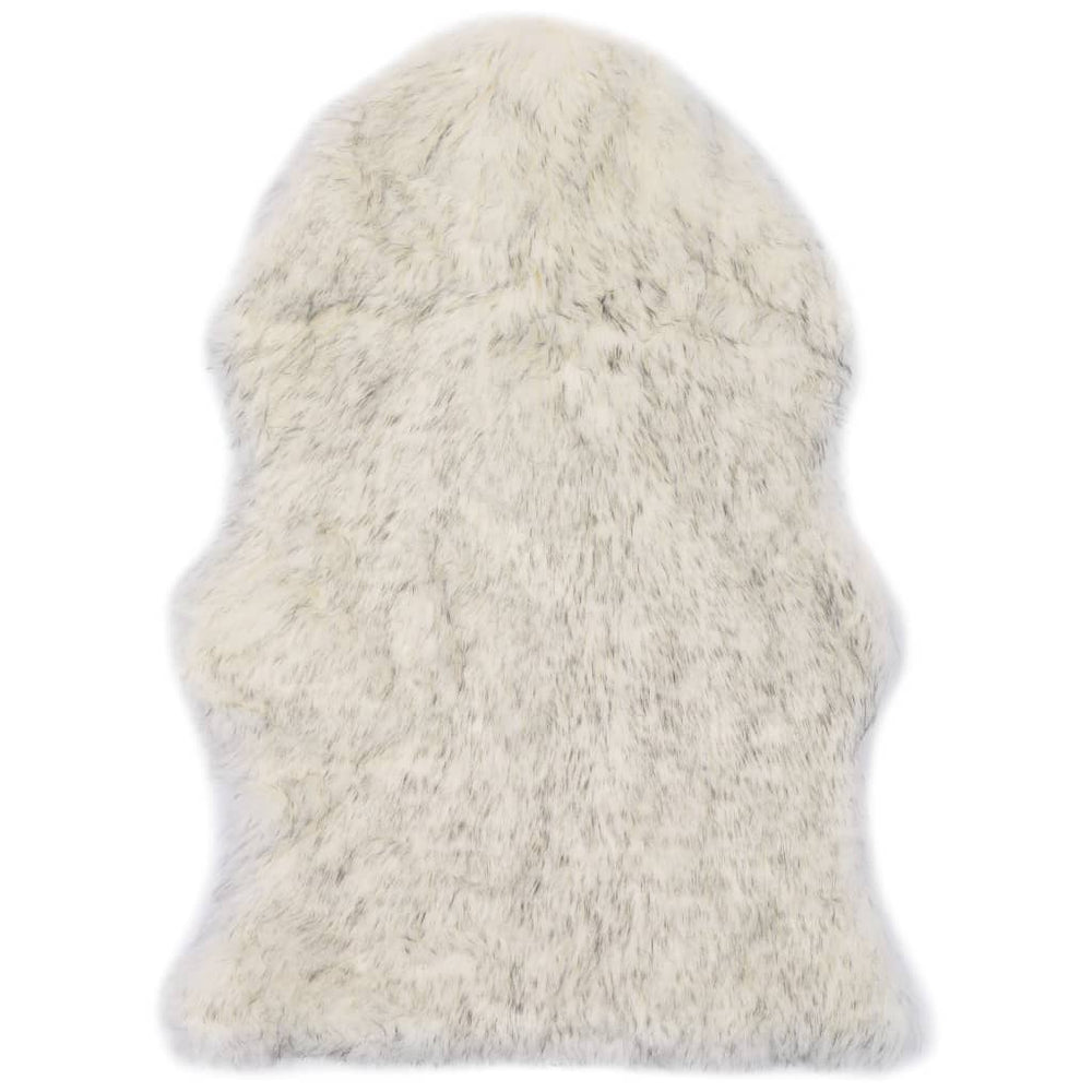 vidaXL Rug 60x90 cm Faux Sheepskin Grey Melange