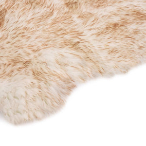 vidaXL Rug 60x90 cm Faux Sheepskin Brown Melange