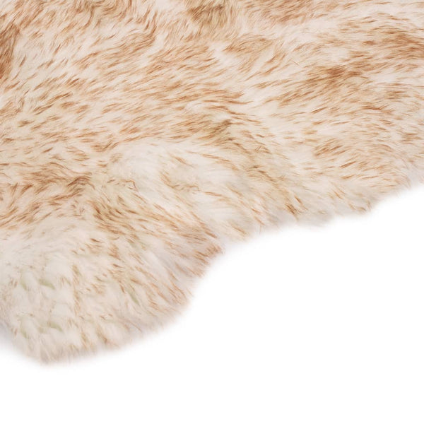 vidaXL Rug 60x90 cm Faux Sheepskin Brown Melange