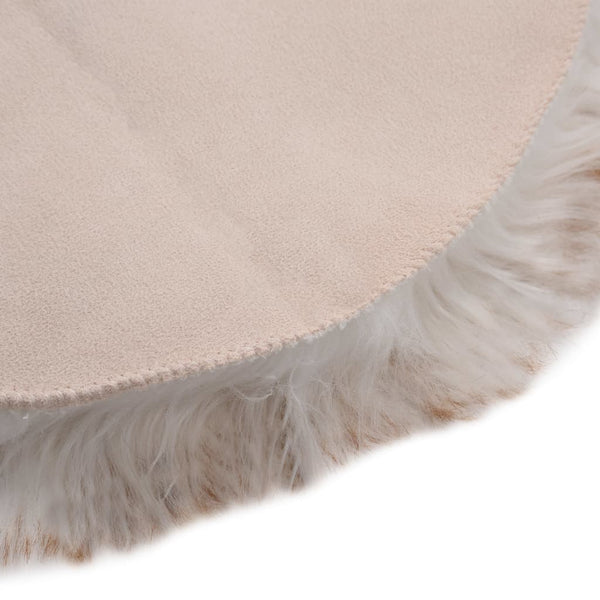 vidaXL Rug 60x90 cm Faux Sheepskin Brown Melange