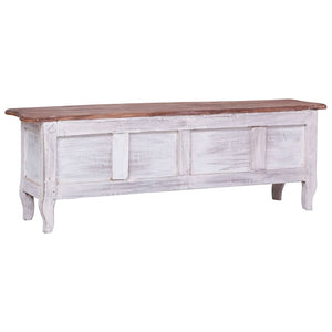vidaXL TV Cabinet 120x30x40 cm White Solid Reclaimed Wood