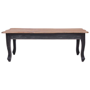 vidaXL Coffee Table Black 120 x 60 x 45 cm Solid Mahogany Wood