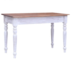 vidaXL Desk with Drawers White 117x57x75 cm Solid Reclaimed Wood
