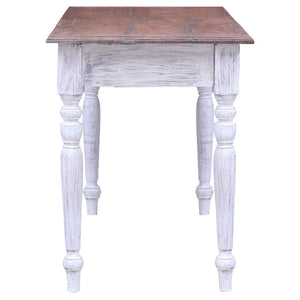 vidaXL Desk with Drawers White 117x57x75 cm Solid Reclaimed Wood