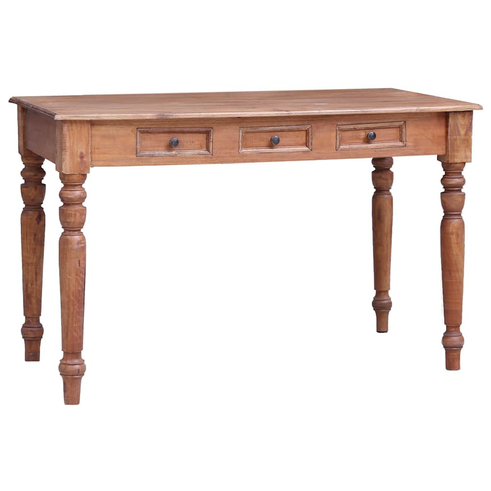 vidaXL Desk with Drawers 117x57x75 cm Solid Reclaimed Wood