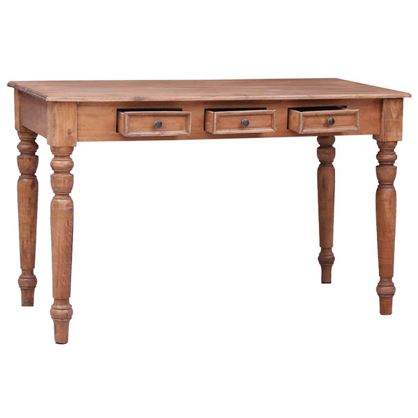 vidaXL Desk with Drawers 117x57x75 cm Solid Reclaimed Wood