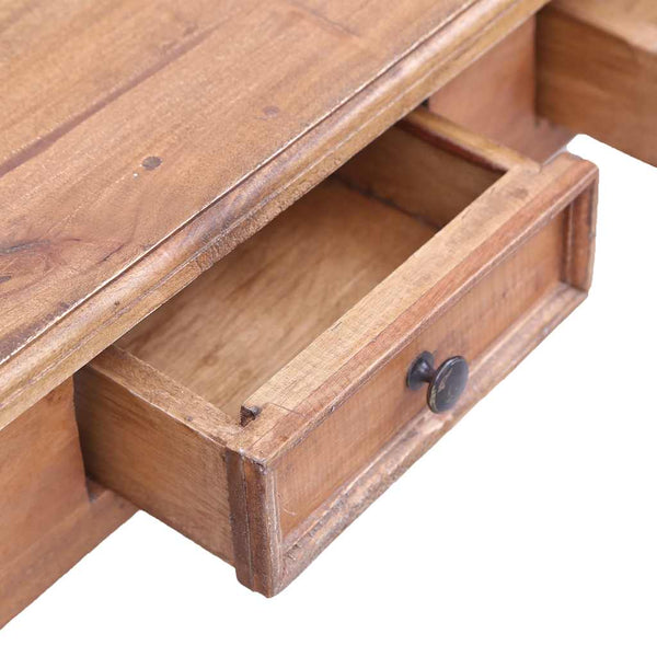 vidaXL Desk with Drawers 117x57x75 cm Solid Reclaimed Wood