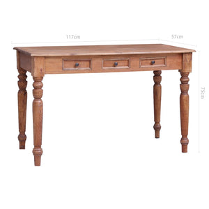 vidaXL Desk with Drawers 117x57x75 cm Solid Reclaimed Wood