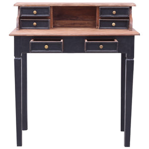 vidaXL Desk with Drawers 90x50x101 cm Solid Reclaimed Wood