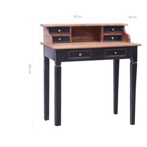 vidaXL Desk with Drawers 90x50x101 cm Solid Reclaimed Wood