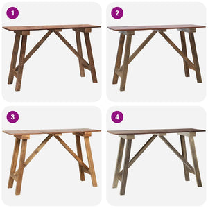 vidaXL Console Table 130x40x80 cm Solid Reclaimed Wood