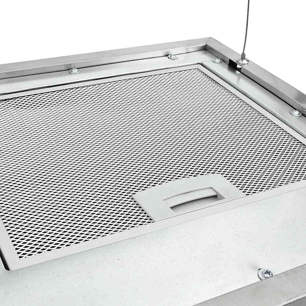 vidaXL Island Range Hood Touch Sensor LCD 37 cm Stainless Steel