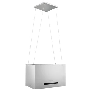 vidaXL Island Range Hood Touch Sensor LCD 55 cm Stainless Steel