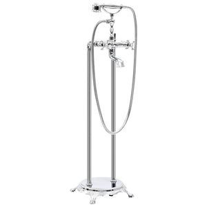 vidaXL Freestanding Bathtub Faucet Stainless Steel 99.5 cm Silver